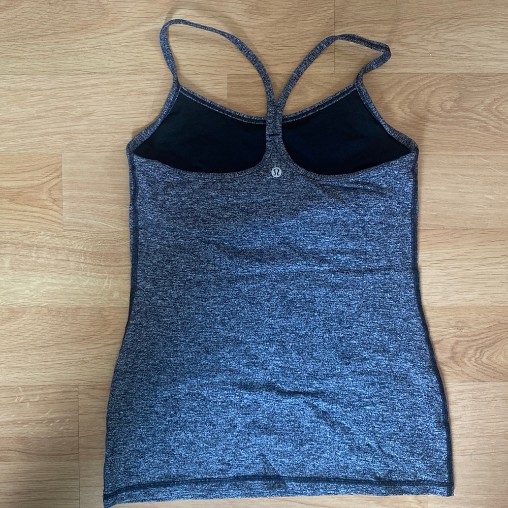 Lululemon Grey Tank (with bra liner) Size 8
